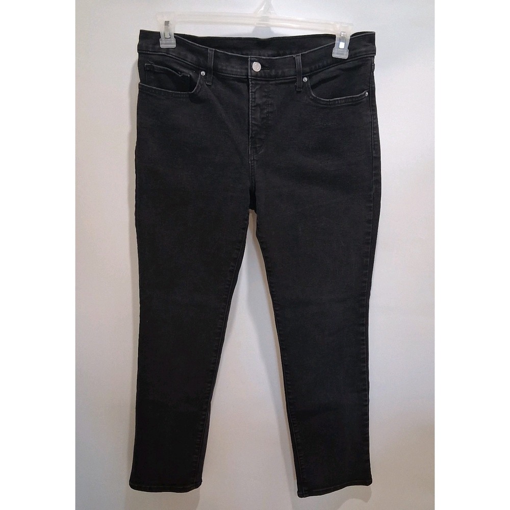 Levi's 314 Shaping Straight Women's Jeans 32x30 Size 14 Mid Stretch Black